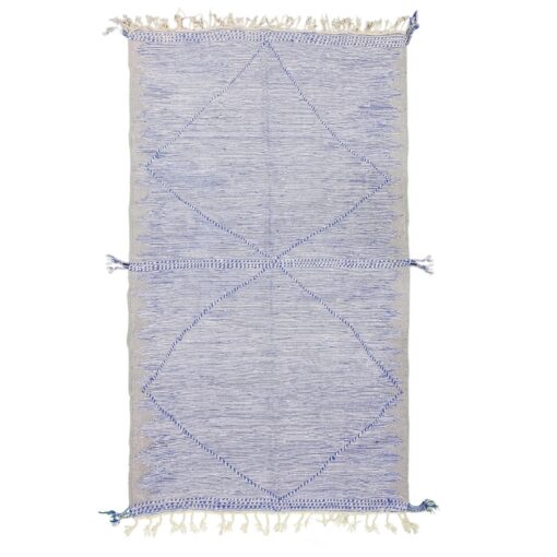 Blue And Light Gray Wool Rug