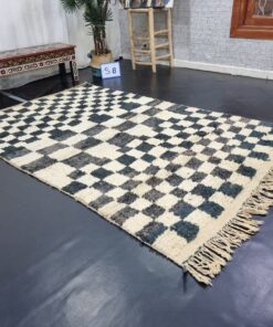 Tan and Black Tribal rug