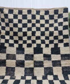 Tan and Black Tribal rug