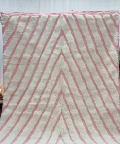 Pink And White Rug