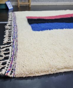 Blue And Pink Abstract Rug