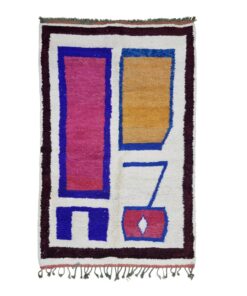 Dark Blue And Pink Rug