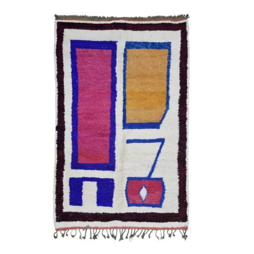 Dark Blue And Pink Rug