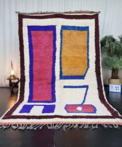 Dark Blue And Pink Rug