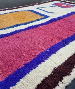 Dark Blue And Pink Rug