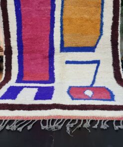 Dark Blue And Pink Rug