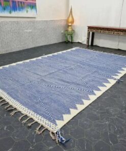 Blue And White Rug