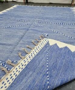 Blue And White Rug
