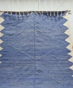 Blue And White Rug