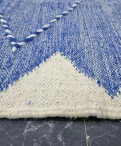 Blue And White Rug