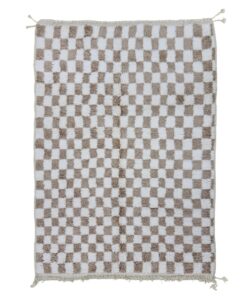Beige Checkered Rug