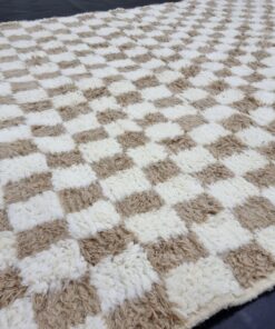 Beige Checkered Rug