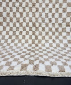 Beige Checkered Rug