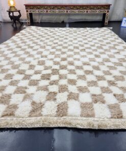 Beige Checkered Rug