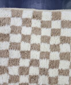 Beige Checkered Rug