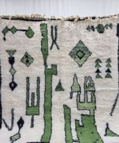 Mint Green And White Rug