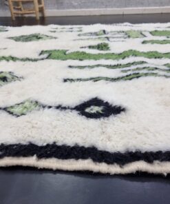 Mint Green And White Rug