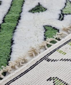 Mint Green And White Rug