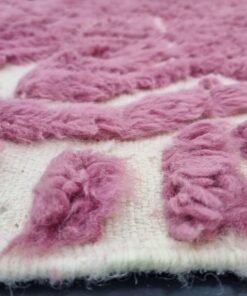 Bubblegum Pink And White Rug