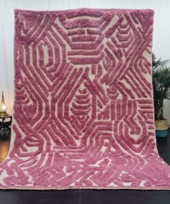 Bubblegum Pink And White Rug