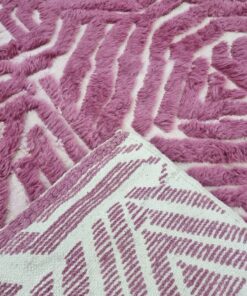 Bubblegum Pink And White Rug