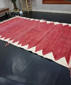 Red And White Rug