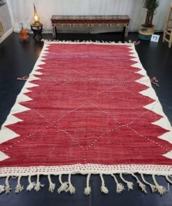 Red And White Rug