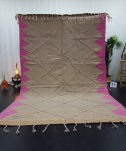 Light Gray And Pink Rug