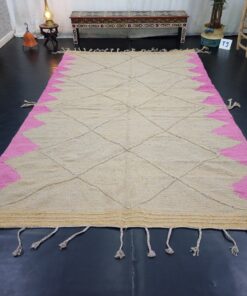Light Gray And Pink Rug