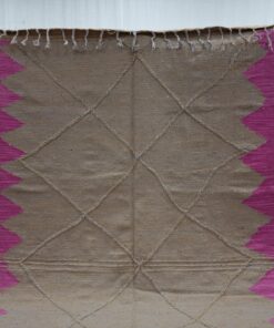 Light Gray And Pink Rug