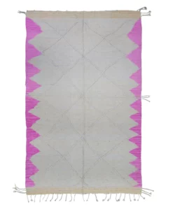 Light Gray And Pink Rug