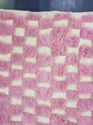 Pink Checkered Rug