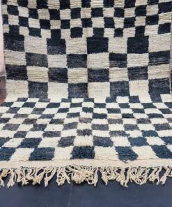 Tan and Black Tribal rug