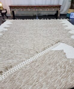 White And Light Brown Rug