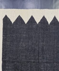 Black Geometric Handmade Rug