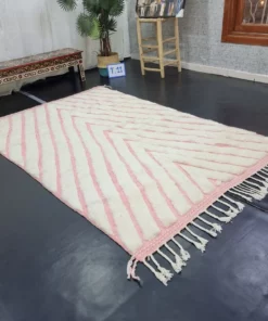 Pink And White Rug