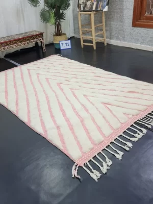 Pink And White Rug