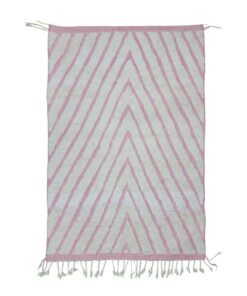 Pink And White Rug