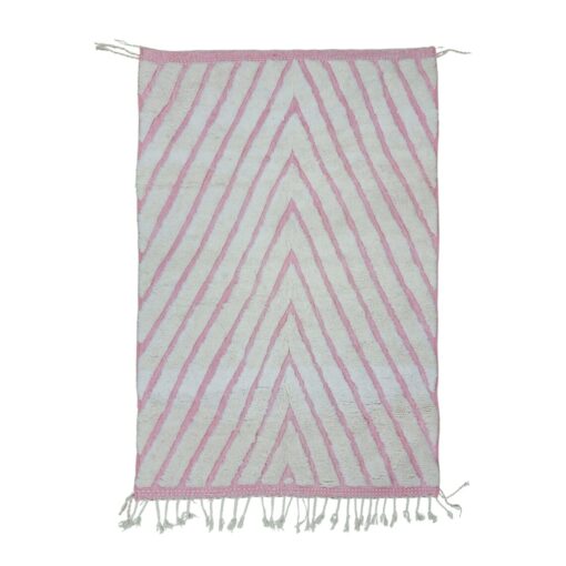 Pink And White Rug