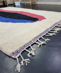 Blue And Pink Abstract Rug