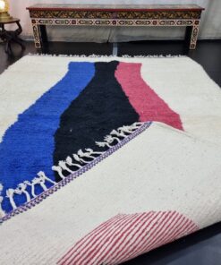 Blue And Pink Abstract Rug