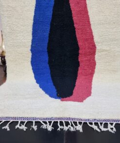 Blue And Pink Abstract Rug