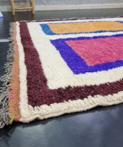 Dark Blue And Pink Rug