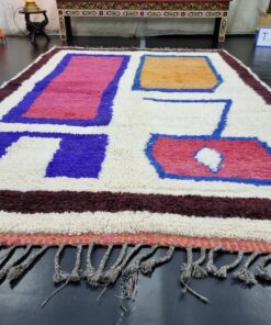 Dark Blue And Pink Rug