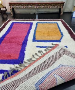 Dark Blue And Pink Rug