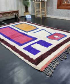 Dark Blue And Pink Rug