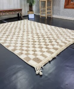 Beige Checkered Rug