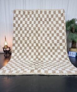 Beige Checkered Rug