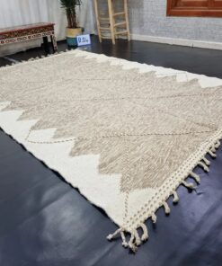 White And Light Brown Rug