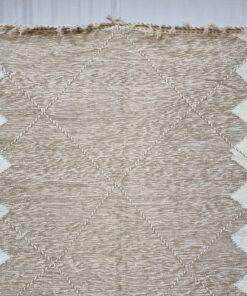 White And Light Brown Rug